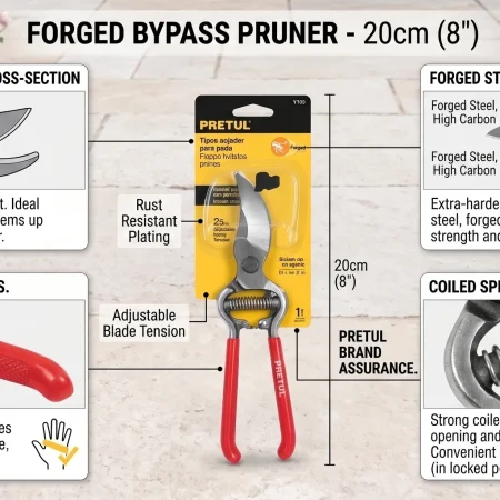 Forged Bypass Pruner 20cm