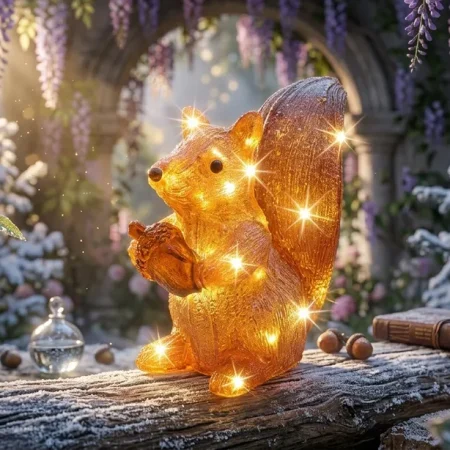 Squirrel Decor with Lights