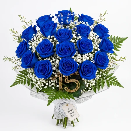 15 Royal Blue Rose